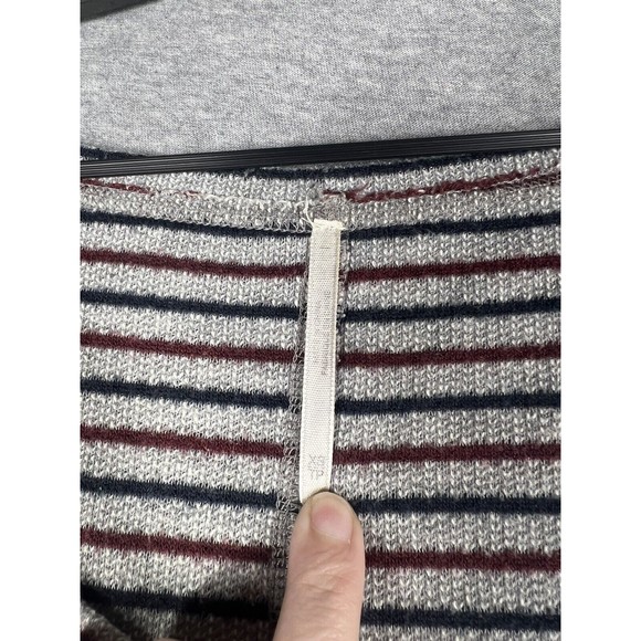 FREE PEOPLE little ann boxy striped oversized boho sweater small comfy‎ soft XS - Picture 6 of 9